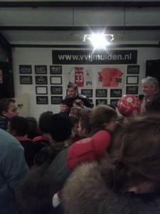 Joël Veltman eerder dit jaar bij 'zijn' club VV IJmuiden.