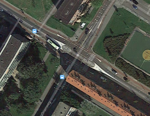 Het kruispunt. Afbeelding: Google Maps