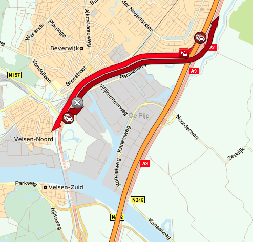 UPDATE: A22 bij Beverwijk dicht na dodelijk ongeval