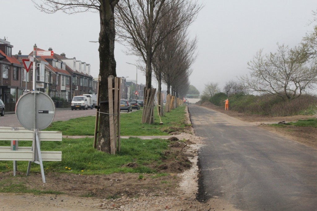 Nieuw fietspad IJmuiderstraatweg ligt er