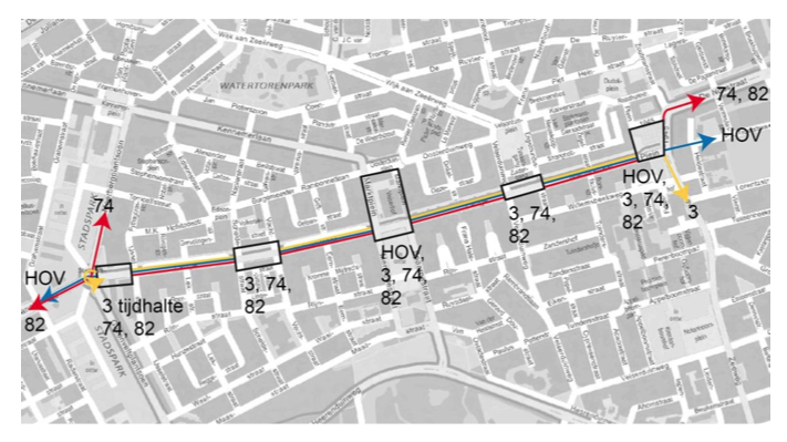 Vanaf 2015 andere route voor buslijn 74