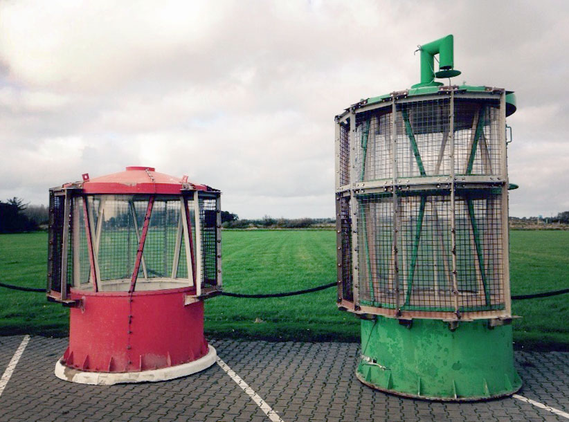 Oude havenlichten naar Texels museum