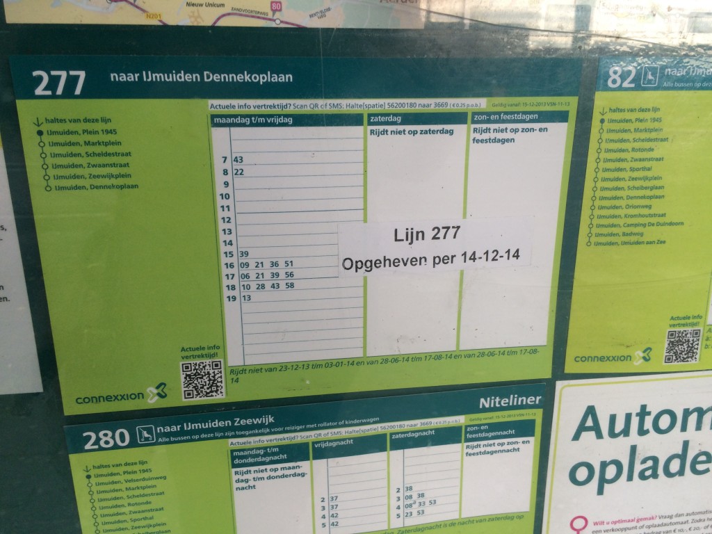 Petitie tegen afschaffing lijn 277