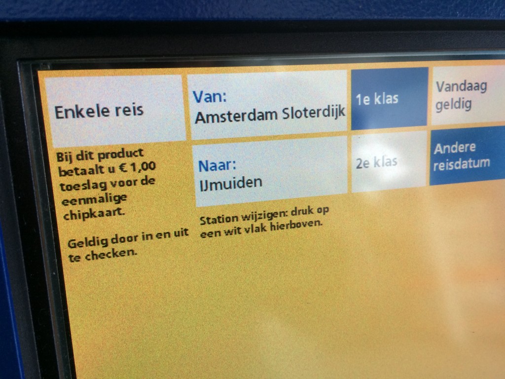 NS verkoopt treintickets naar IJmuiden