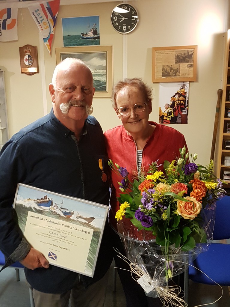 Karel Stompé 25 jaar KNRM vrijwilliger.
