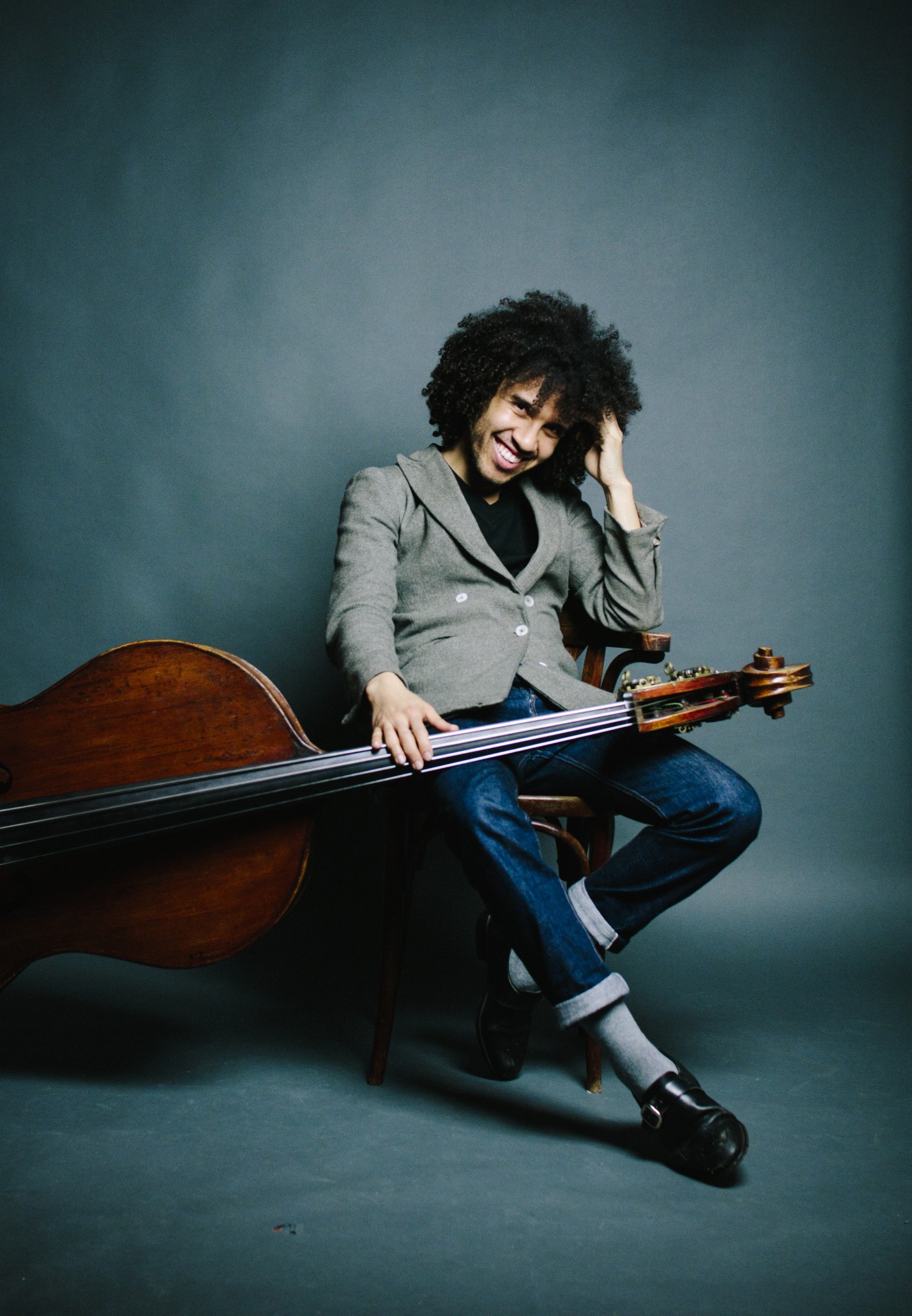 Solo contrabassist James Oesi
