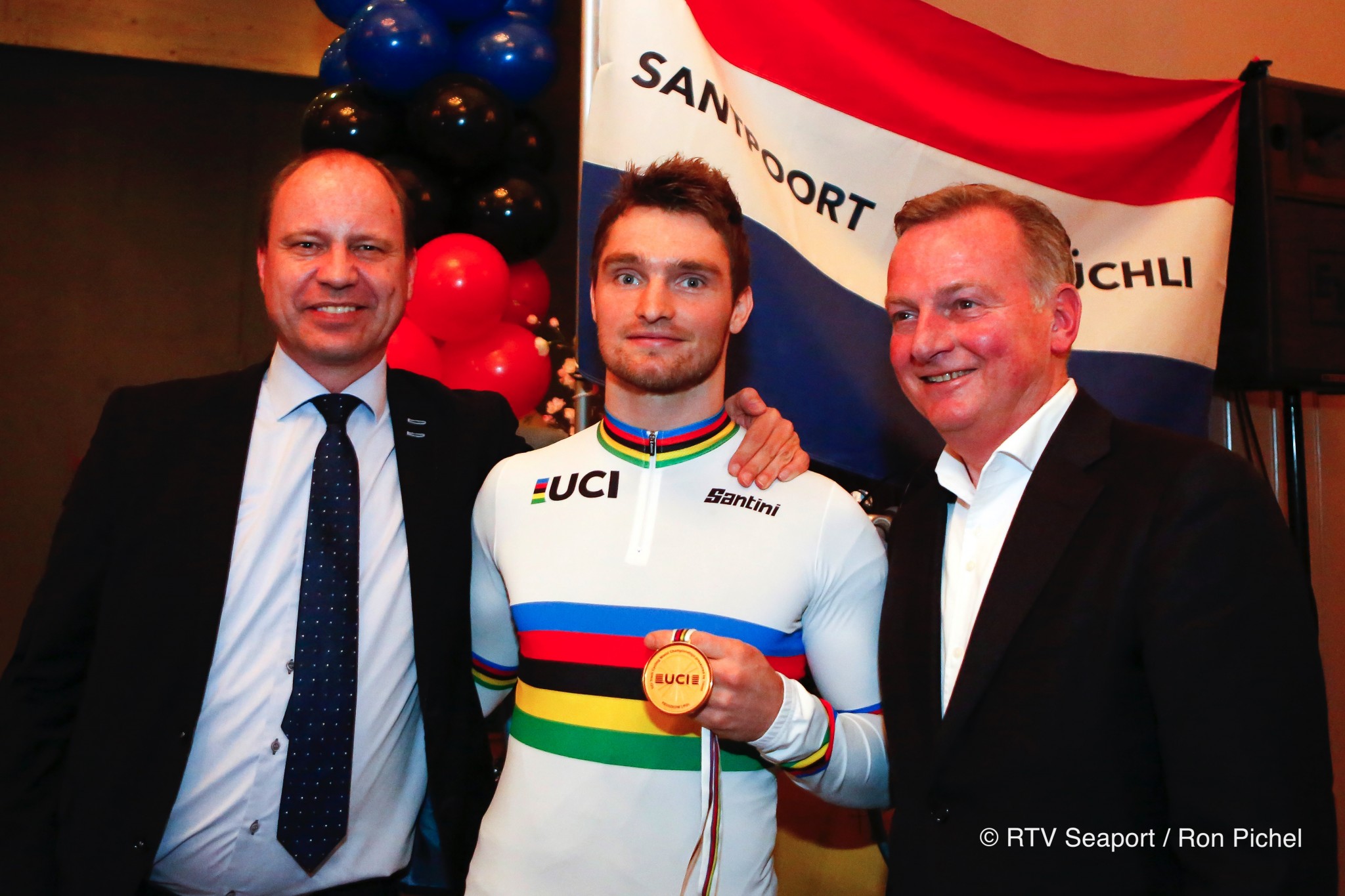 Huldiging wereldkampioen Matthijs Büchli