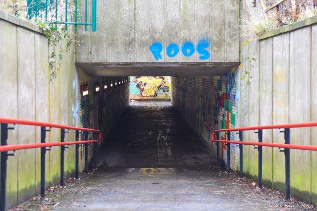 Opknapbeurt tunneltje station Santpoort-Noord.