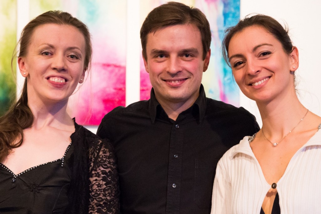 Trio met twee fluitistes en een pianist