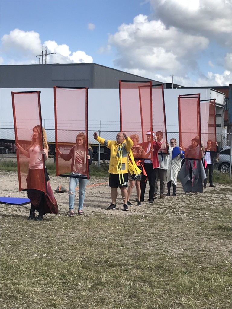 Theaterproductie LUWTE in havengebied