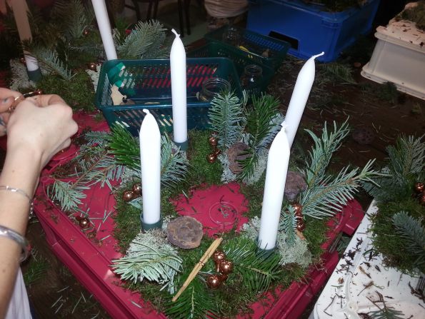 Adventskrans maken in De Bolder
