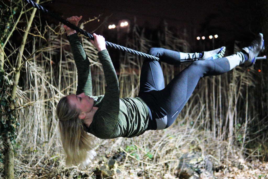 Trainen voor survivalrun bij AV Suomi