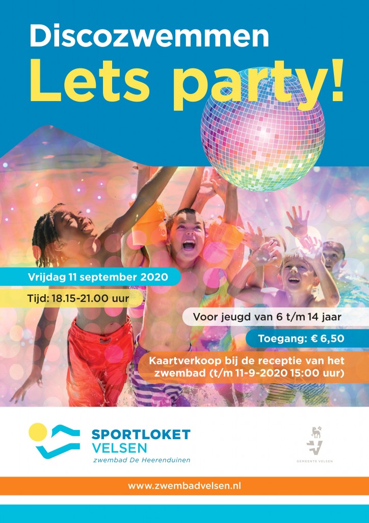 Disco in zwembad De Heerenduinen
