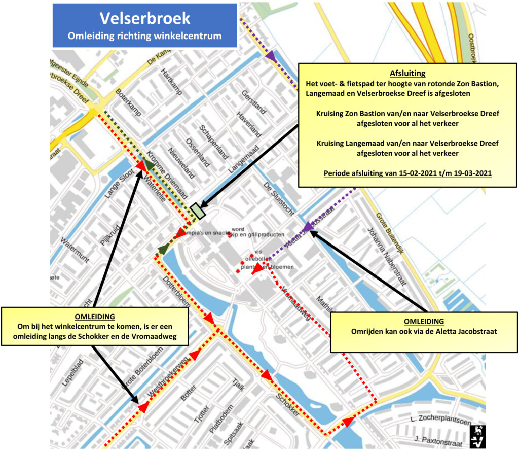 Werkzaamheden kruisingen Langemaad en Zon Bastion