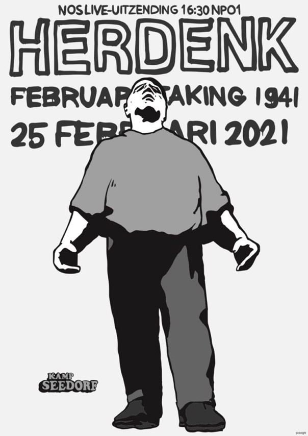 Kranslegging Februaristaking in Velsen-Noord