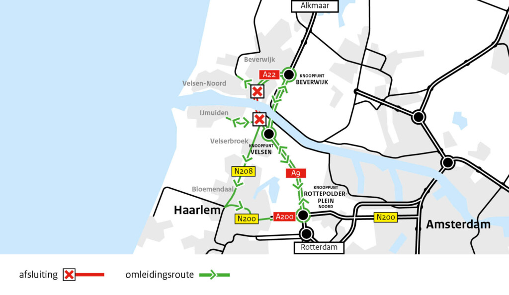 Velsertunnel dit weekend afgesloten wegens onderhoud