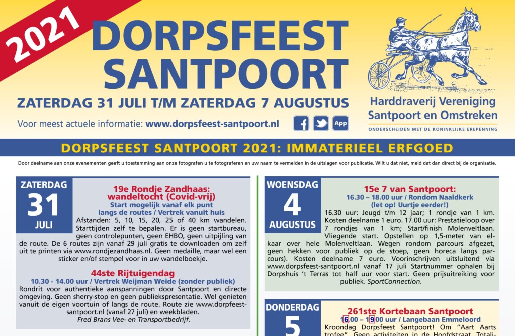 Aangepast programma Dorpsfeest(je) Santpoort bekend