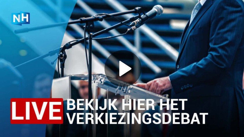 Kijk mee met het verkiezingsdebat van NH Nieuws