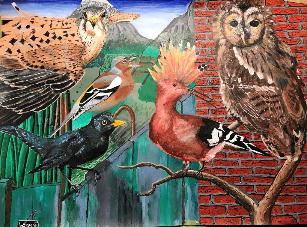 Expositie cursisten Afke Spaargaren in de Bibliotheek in IJmuiden